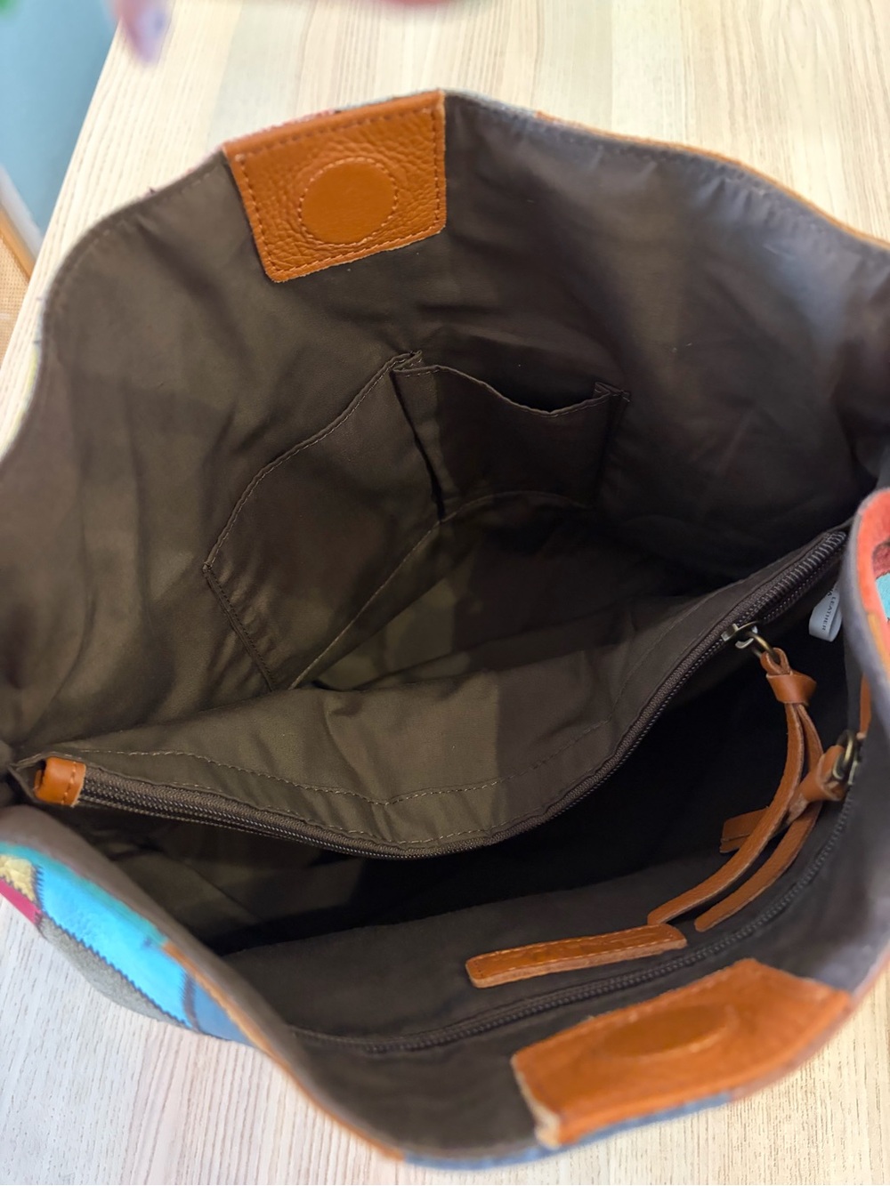 Stella & Max Multi-Color Patchwork Leather Hobo Bag NWOT - Picture 5 of 6